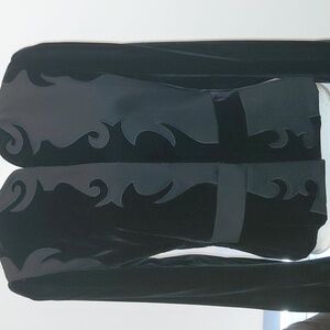 Black Women's Velvet Jacket - Classic Open Front Coat